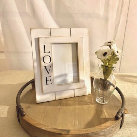 White Washed "Love" Frame