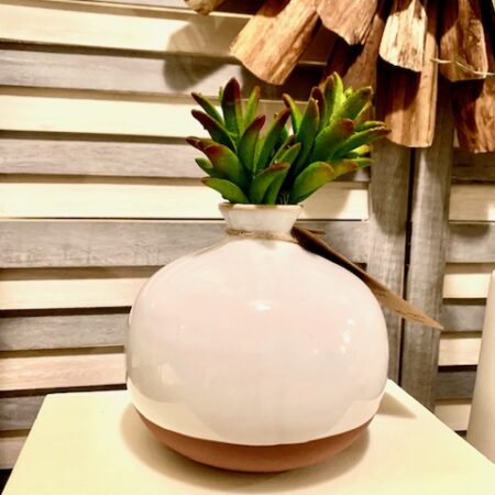 Mini Vase with Terracotta Base (8h x 5.5w)